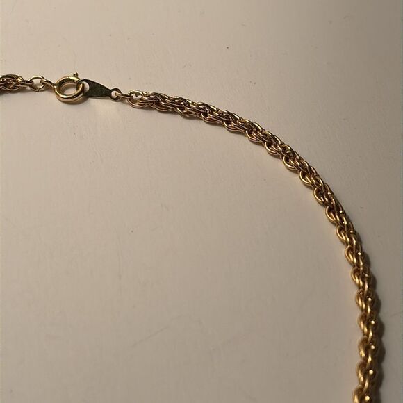 Vintage dainty gold tone multi link chain necklace 20” - Picture 2 of 4